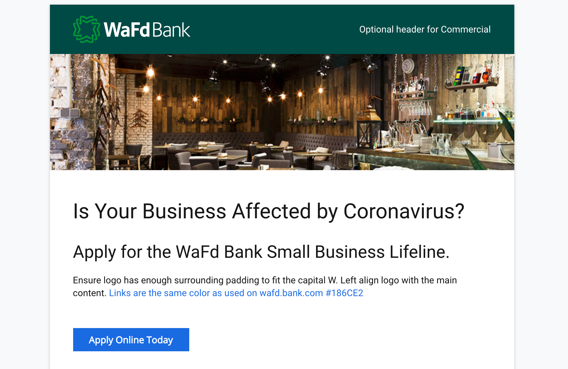 WaFd Bank Email Design Example